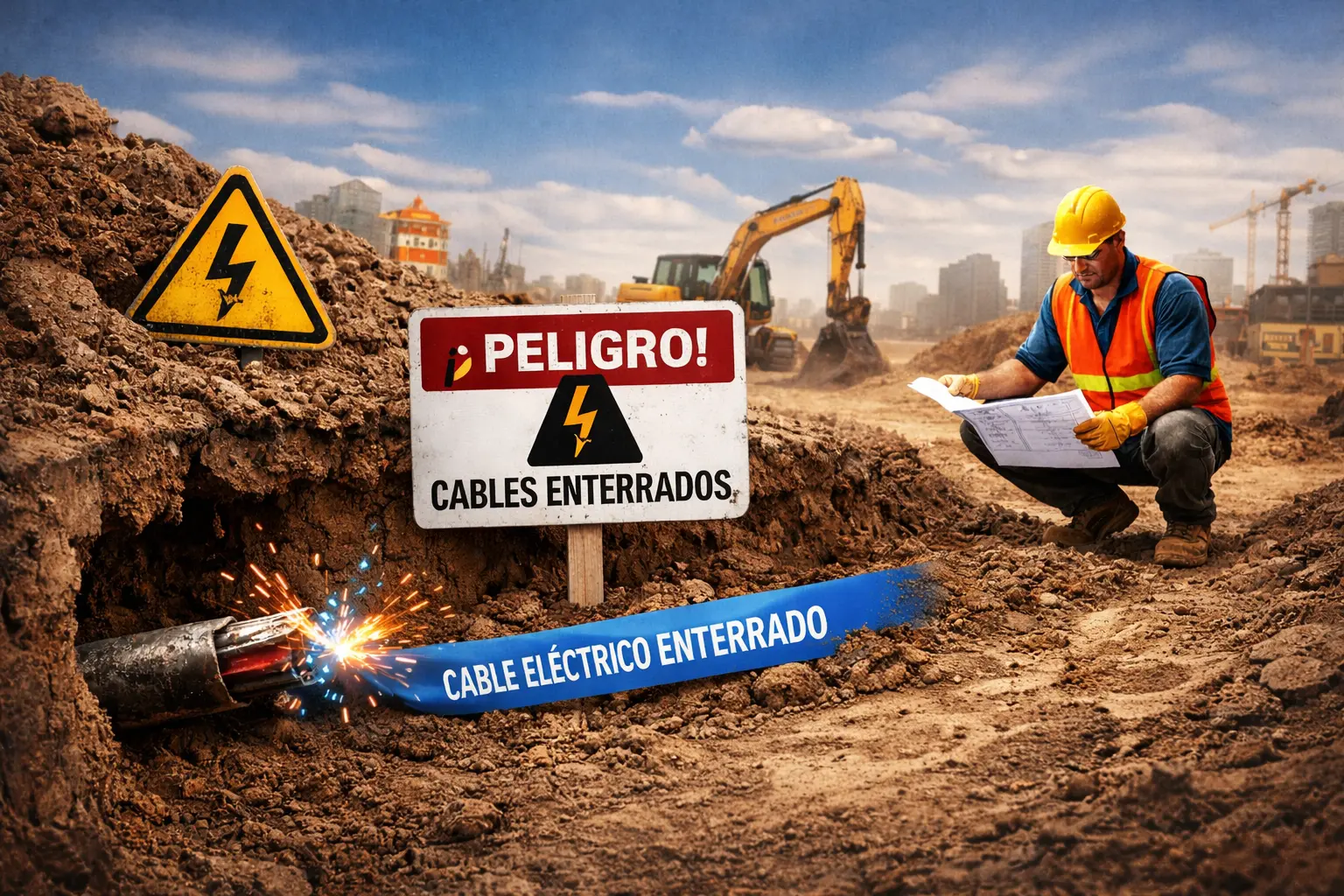 Cómo identificar cables eléctricos enterrados y evitar errores en obra civil